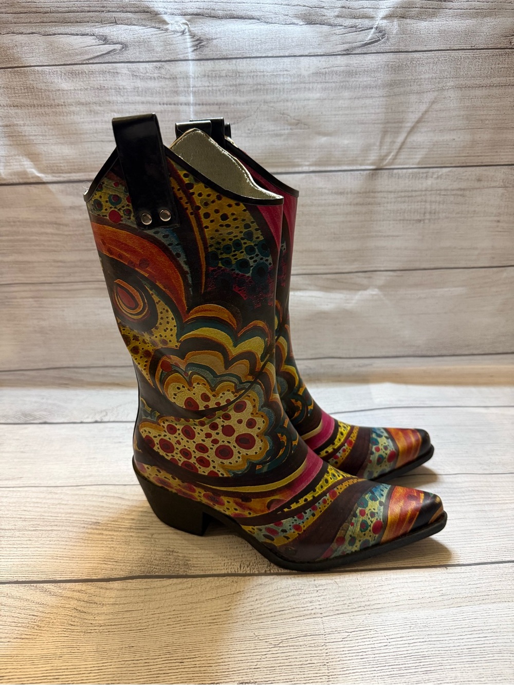 Nomad Yippy Turquoise Monet Cowboy Rain boot